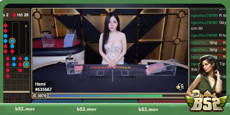 Dealer trong Rồng Hổ là những cô nàng xinh đẹp, tương tác trực tiếp với người chơi