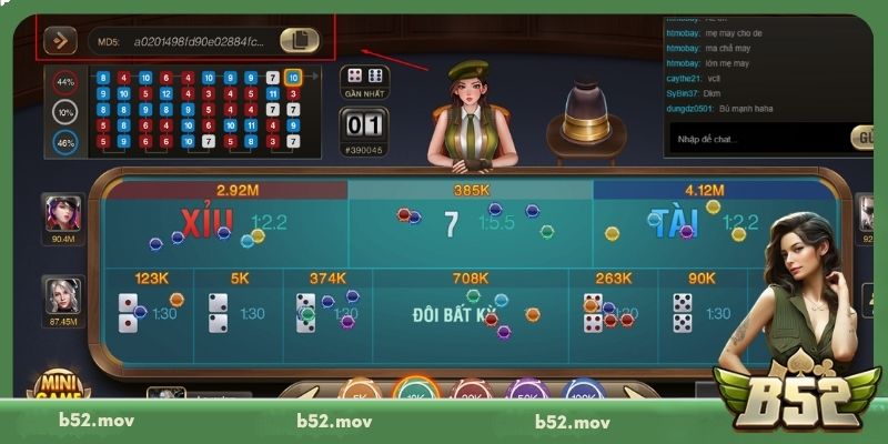 Đừng quên sử dụng mã MD5 để kiểm tra kết quả ván cược