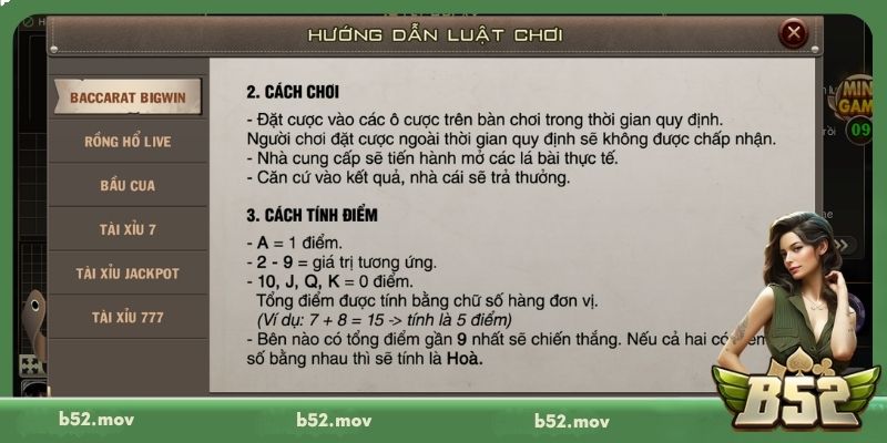 Kinh nghiệm chơi Baccarat B52 giúp hội viên dễ trúng đậm