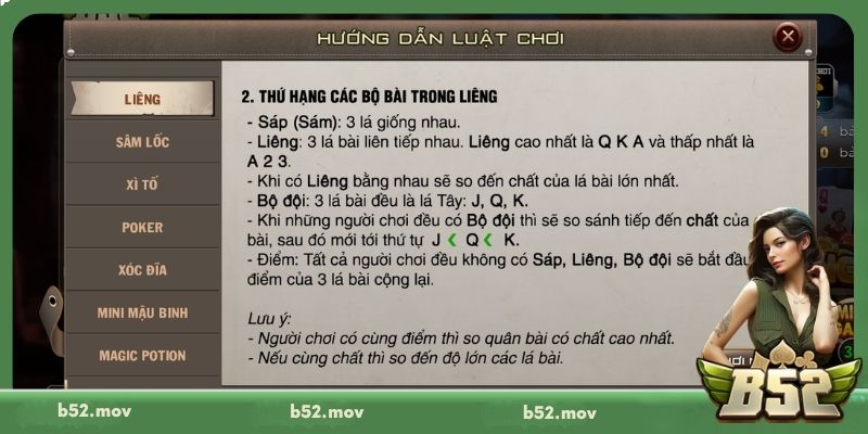 Những quy định trong Liêng B52 bạn cần biết