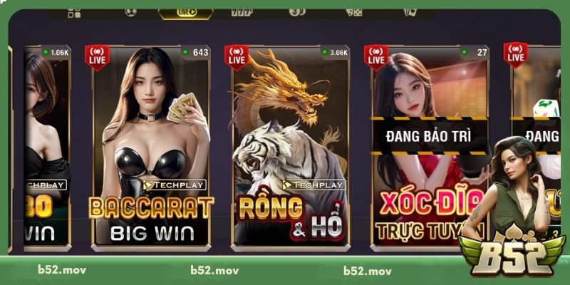 Rồng Hổ B52 có tốc độ chơi khá nhanh