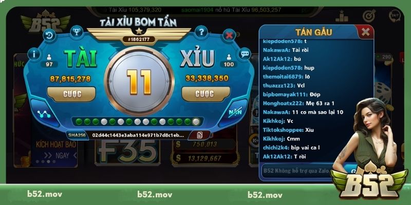 Tài Xỉu bom tấn có thuật toán SHA256 đảm bảo công bằng, minh bạch