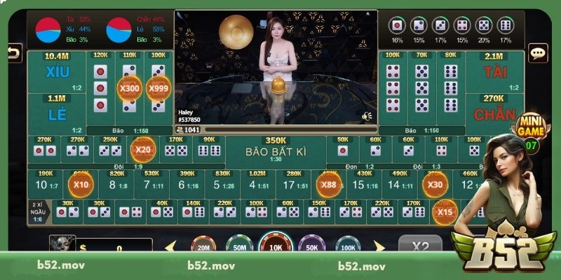 Trong game có nhiều kiểu cược cho phép người chơi thỏa sức lựa chọn